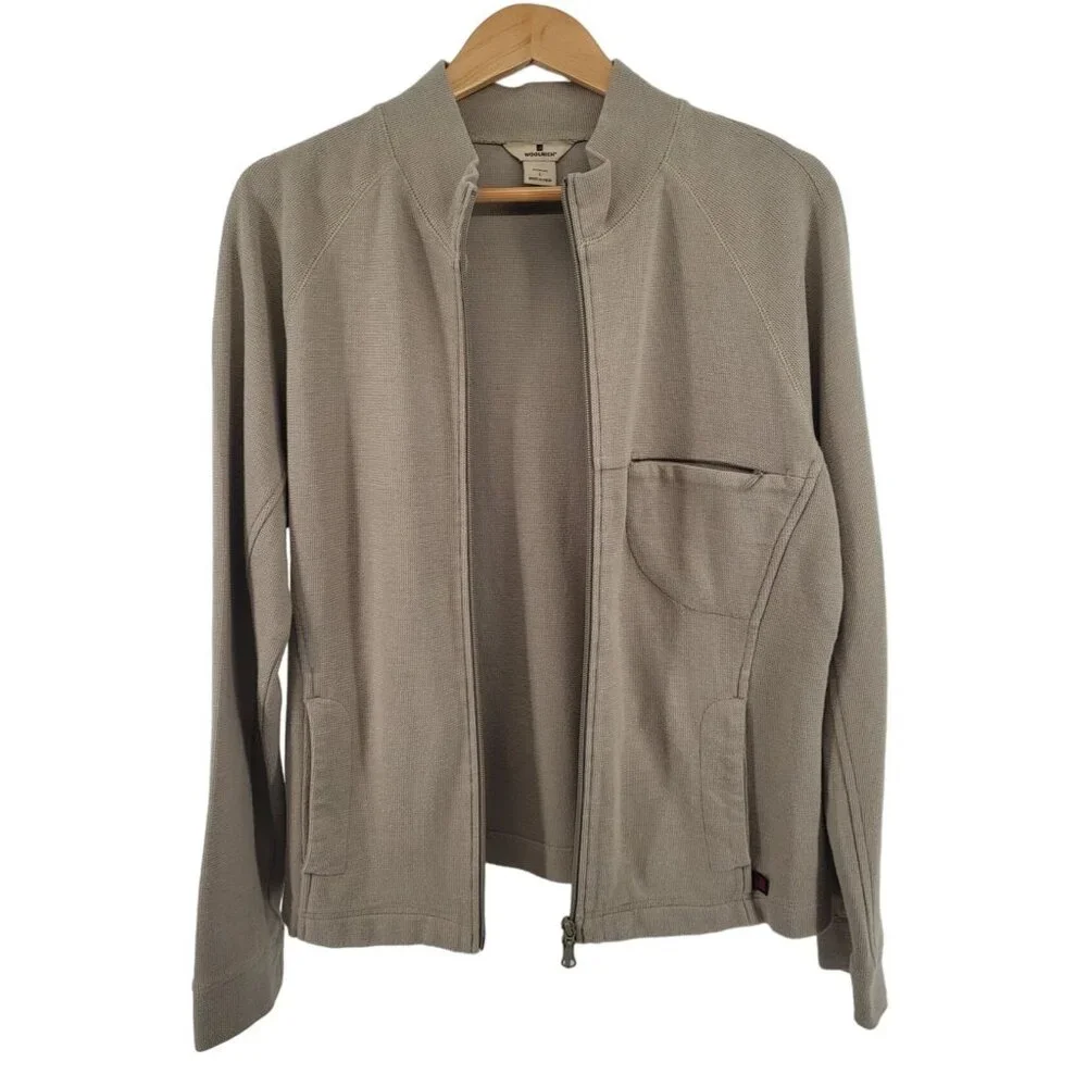 Woolrich Womens Full-Zip‎ Knit Jacket Beige L